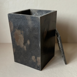 Lixeira Lavabo Quartzito Bronzita Vintage 28x18cm - 3