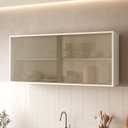 Ver imagem 1 de Armário Aéreo Planejado 2 Portas Reflecta de Correr 120cm Soho CabeCasa MadeiraOriginals Branco
