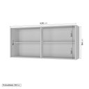 Ver imagem 3 de Armário Aéreo Planejado 2 Portas Reflecta de Correr 120cm Soho CabeCasa MadeiraOriginals Branco