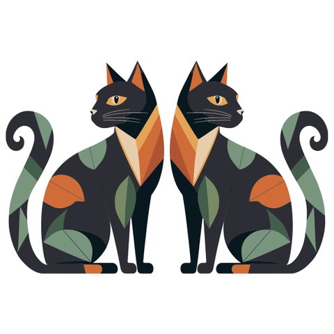 Adesivo de Parede - Gatos Dekalque Adesivo Adesivo de Parede Recortado 98x65