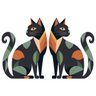 Adesivo de Parede - Gatos Dekalque Adesivo Adesivo de Parede Recortado 98x65 - 1