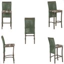 Ver imagem 5 de Mesa Bistrô e 4 Banquetas Roma Marrom Corda Náutica Estofado 6 Trama Original