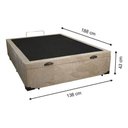 Ver imagem 4 de Cama Box Baú Casal Reforçada Fabricação Própria - Suede Bege