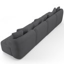 Ver imagem 7 de Sofá 5 Lugares para Sala de Estar Living 388cm Arlo F04 Veludo Grafite - Lyam Decor