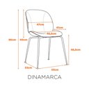 Ver imagem 5 de Cadeiras Sala de Jantar com Estofado Linho ou Courino 2 Un Cor:preto