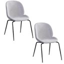 Ver imagem 1 de Cadeiras Sala de Jantar com Estofado Linho ou Courino 2 Un Cor:preto