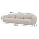 Ver imagem 4 de Sofá Modular 3 Lugares Bouclé Orla 330cm CabeCasa MadeiraOriginals