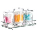 Ver imagem 1 de Bandeja Decorativa com Espelho P/ Perfume Banheiro Sala Luxo Pgb
