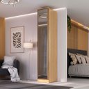 Ver imagem 1 de Guarda Roupa Ravi em Mdf 41x232,2cm 1 Porta Reflecta Olmo 1138