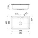 Ver imagem 3 de Cuba de Sobrepor ou Embutir Docol Massima 68x48x20 Cm em Aço Inox Escovado com Válvula