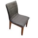 Ver imagem 1 de Cadeira de Jantar Cercatto Revestida em Tecido Suede Cinza Chumbo Personal Decor