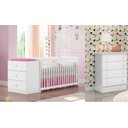 Ver imagem 1 de Quarto Do Bebê com Berço e Cômoda Gaveteiro Branco Baby