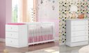 Ver imagem 1 de Quarto Do Bebê com Berço e Cômoda Gaveteiro Branco Baby