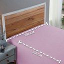 Ver imagem 4 de Lençol de Baixo 200 Fios Casal sem Elástico 100% Algodão Avulso Roupa de Cama Box:rosa Bebe