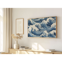 Ver imagem 1 de Quadro Decorativo N°198 105x60cm - Panorâmico - Ondas Japonesas - Madeira Clara - Rollflex