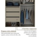 Ver imagem 6 de Guarda-Roupa Solteiro 2 Portas 100% MDF Marsala Bege/Panna