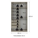 Ver imagem 3 de Guarda-Roupa Solteiro 2 Portas 100% MDF Marsala Bege/Panna