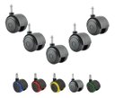 Ver imagem 7 de Kit C/05 Rodizio Semi Silicone Pu 55mm Preto