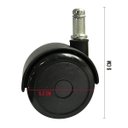 Ver imagem 2 de Kit C/05 Rodizio Semi Silicone Pu 55mm Preto