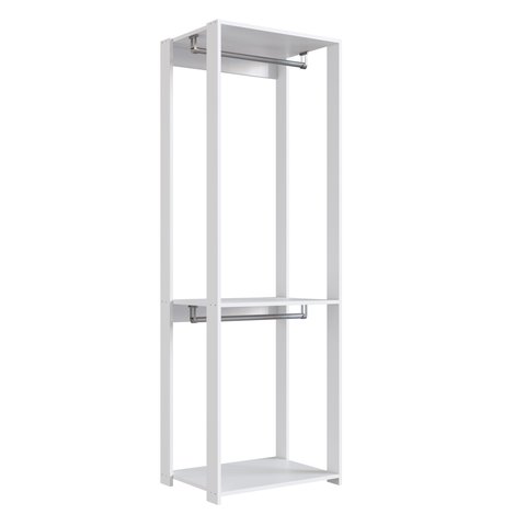 Guarda Roupa Closet Grande 2 Cabideiro 60cm Branco Cl080