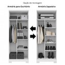 Ver imagem 7 de Armário Multiuso 2 Portas Escritório Lavanderia Sapateira Vassoura com Chave Branco