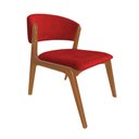 Ver imagem 1 de Cadeira Kethellen Premium Madeira Maciça Cerejeira Veludo Vermelho