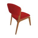 Ver imagem 3 de Cadeira Kethellen Premium Madeira Maciça Cerejeira Veludo Vermelho