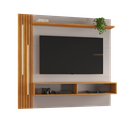Ver imagem 1 de Painel Agrado para TV de até 65" com Luminárias LED e Nicho:Off/Cinamomo