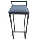 Ver imagem 1 de Banqueta Industrial Cozinha Bar Balcão Bistrô Quadro Estofado Metalon:preto