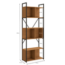 Ver imagem 3 de Estante 3 Nichos Industrial 202x72x33cm:canela/preto Fosco