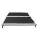 Ver imagem 3 de Cama Japonesa King Size Veneza 200cm Base Box Orgânica Bouclê Estofada Pés de Ferro:Bouclê Cinza Cla
