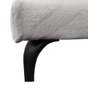 Ver mais imagens de Cama Japonesa King Size Veneza 200cm Base Box Orgânica Bouclê Estofada Pés de Ferro:Bouclê Cinza Cla