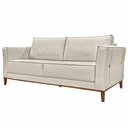 Ver imagem 1 de Sofá Decorativo 2 Lugares 170cm Pés em Madeira Tarantino Linho Off White Rústico - Gran Belo