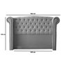Cabeceira Cama Casal Box Estofada 138 cm Flórida Linho:Cinza Claro - 3