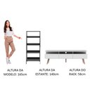 Ver imagem 5 de Rack para Tv até 65 Polegadas Madesa Londres e Estante Escada - Branco/preto