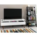 Ver imagem 1 de Rack para Tv até 65 Polegadas Madesa Londres e Estante Escada - Branco/preto