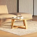 Ver imagem 5 de Mesa de Centro Sala de Estar 90cm x 60cm 100% MDF Dalla Costa Cor:Off White com Freijó