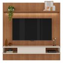 Ver imagem 1 de Painel para TV Monte da Serra 75 Polegadas MDF-MDP com Prateleira Iluminacao LED Cinamomo Off White