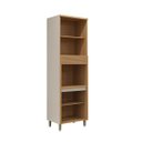 Ver imagem 4 de Torre Simples Mdf 2 Portas Solari Dobradiças Metálicas Pés em Plástico Jequitibá/gris Fosco G77 - Gr