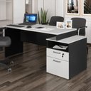 Ver imagem 1 de Escrivaninha Mesa de Escritório 172cm 2 Gavetas Flex Multimóveis CR25309