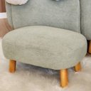 Ver imagem 5 de Poltrona Amamentação Organica - Organite com Puff Canoa Boucle Verde Sálvia - Larbelle Móveis