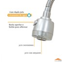 Ver imagem 4 de Torneira em Inox Escovado Cozinha Mesa Gourmet Duplo Jato
