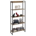 Ver imagem 2 de Estante Livreiro Multiuso Dynamica Industrial 80cm 5 Prateleiras C08 Carvalho - Mpozenato