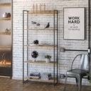 Ver imagem 1 de Estante Livreiro Multiuso Dynamica Industrial 80cm 5 Prateleiras C08 Carvalho - Mpozenato