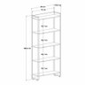 Estante Livreiro Multiuso Dynamica Industrial 80cm 5 Prateleiras C08 Carvalho - Mpozenato - 4