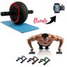 Roda Abdominal Larga Grossa Rolo Barra Flexão Exercício - 2