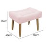 Puff Decorativo Quarto e Sala de Estar Suede Light Herrero:Rosa Bebê - 5