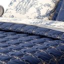 Ver imagem 2 de Enxoval Cobre Leito + Jogo de Lençol Porcelana Queen 7 Peças 80% Algodão / 20% Poliéster -