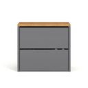 Ver imagem 5 de Sapateira Banco Organizadora 2 Portas Basculantes Hall de Entrada Closet Mel - Cinza com Freijó