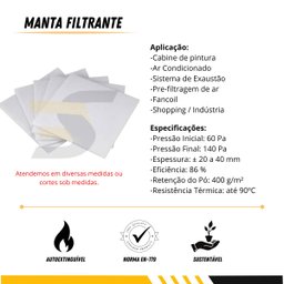 Manta Filtrante G4 - 61x61cm Snelfilter Sn-1557 10un - 2